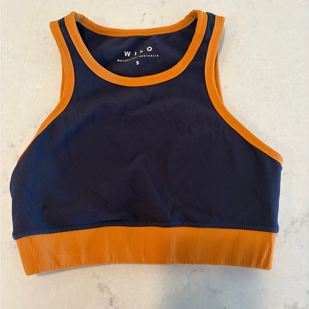 Wilo Athletic Wear Navy Sports Bra Size S